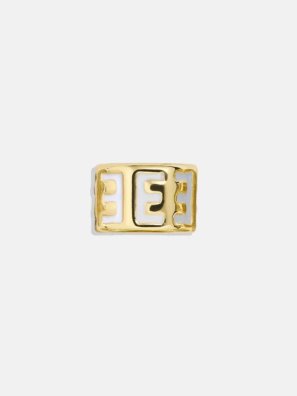 Neutral Initial 360 Spinner Charm – E