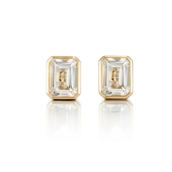 Newport Earrings in White Topaz