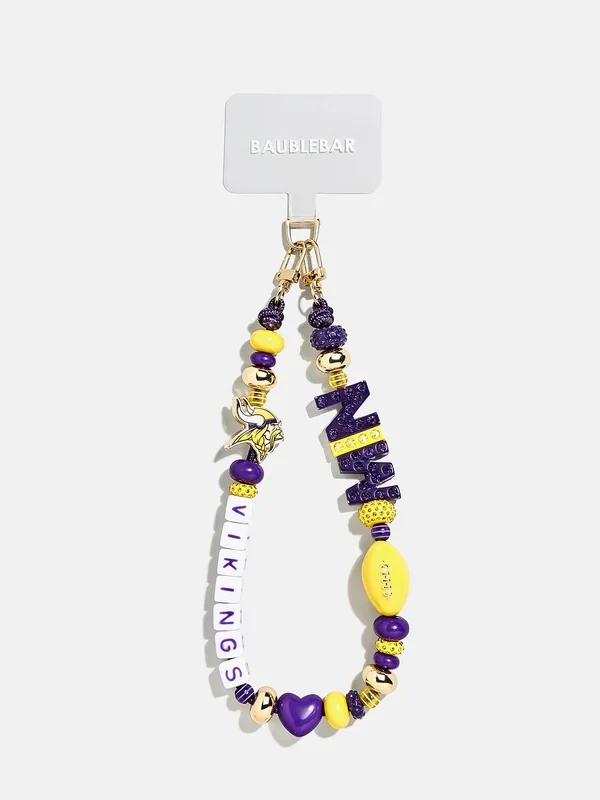 NFL Beaded Phone Charm – Minnesota Vikings