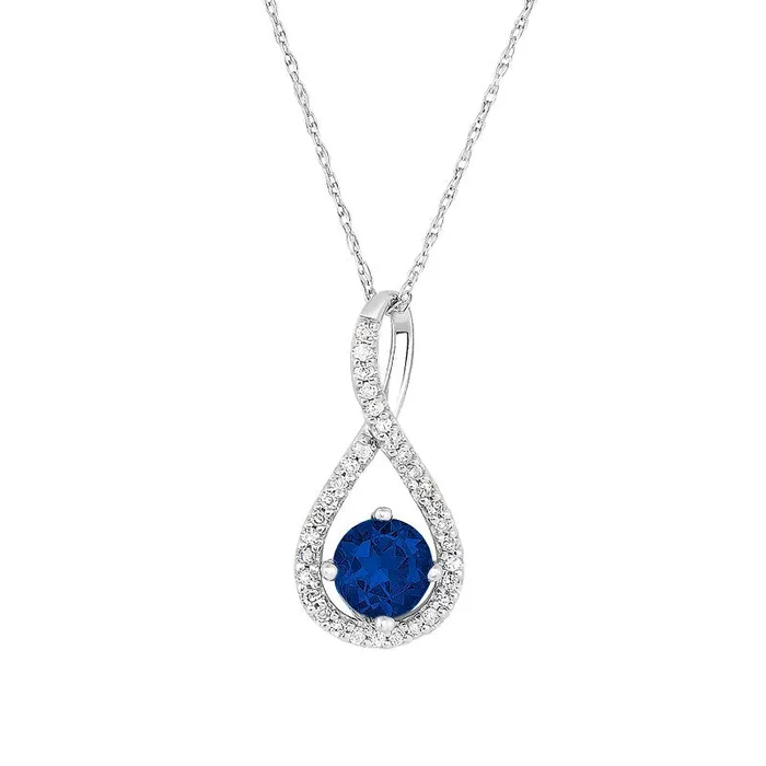 Nightdrop Sapphire Twist Pendant