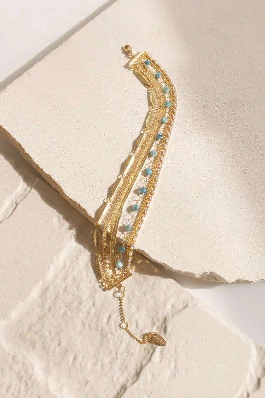 Nina Layered Bracelet – Turquoise