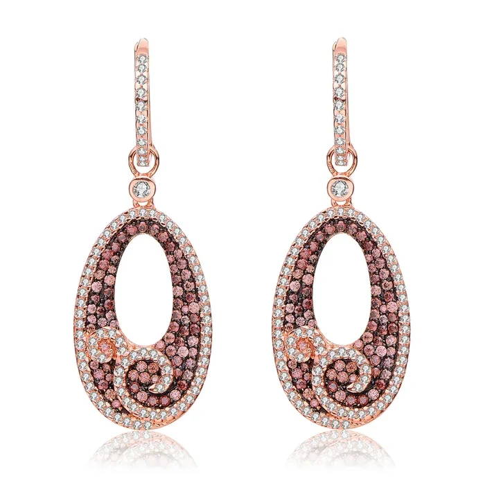 Noémie Oval Dangle Swirl Earring