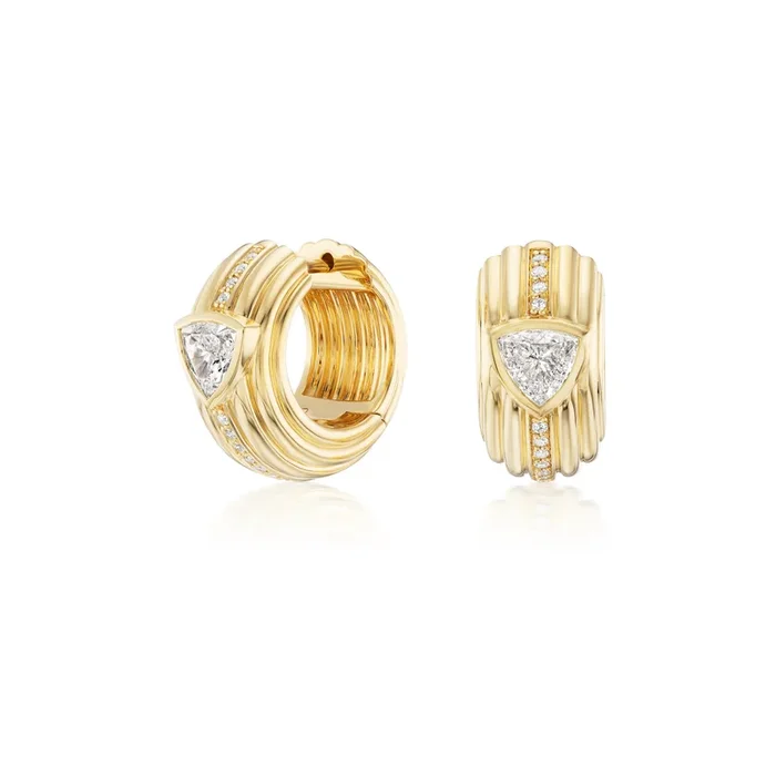 Nomad Pave Gemstone Huggies