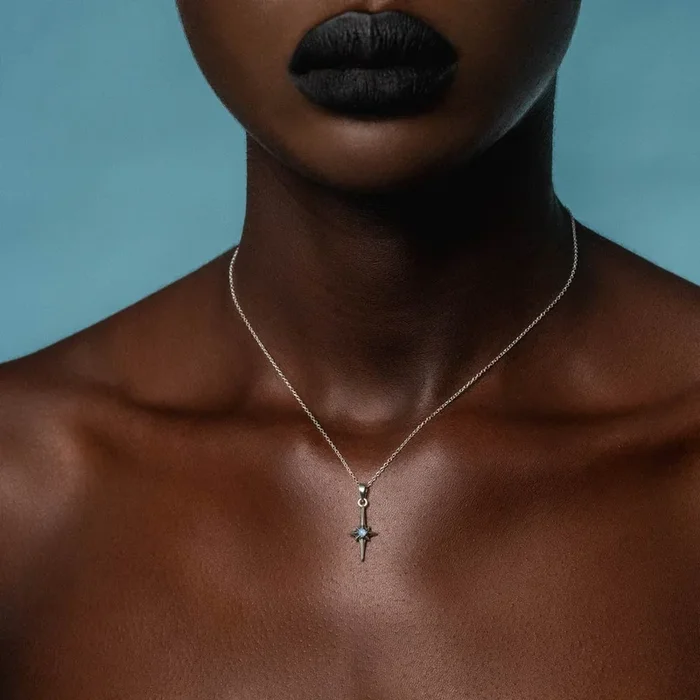 NOVA. Star Flare Opalite Necklace – Silver