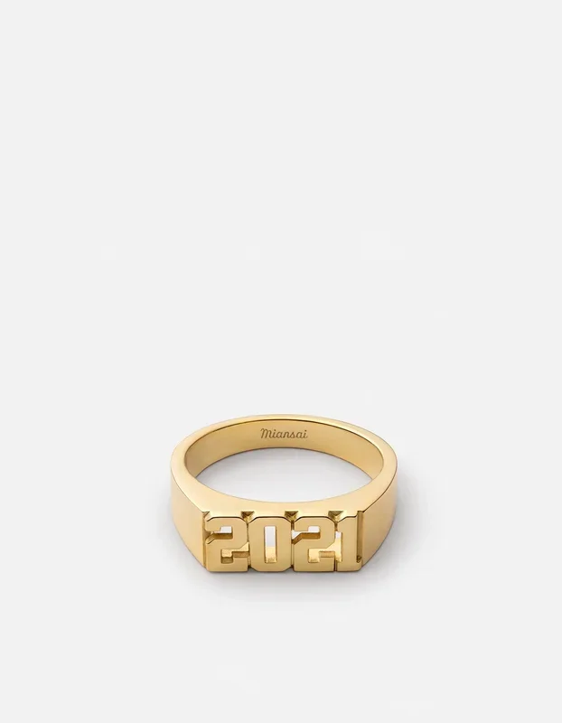 Numero Ring, 14k Gold