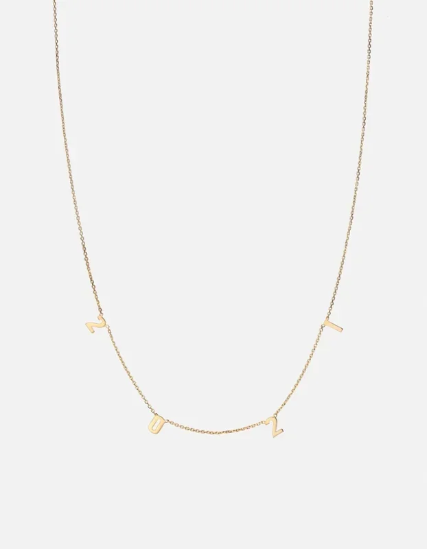Numerus Necklace, 14k Gold