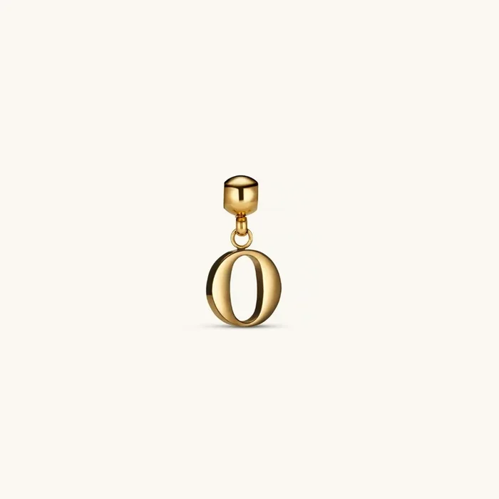 O Classic Initial Charm Gold