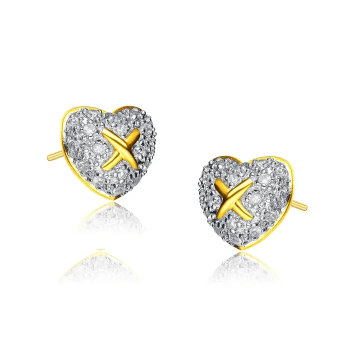 Odette Solitaire Heart Earrings