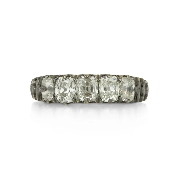Old Mine Cut 5 Diamond Band