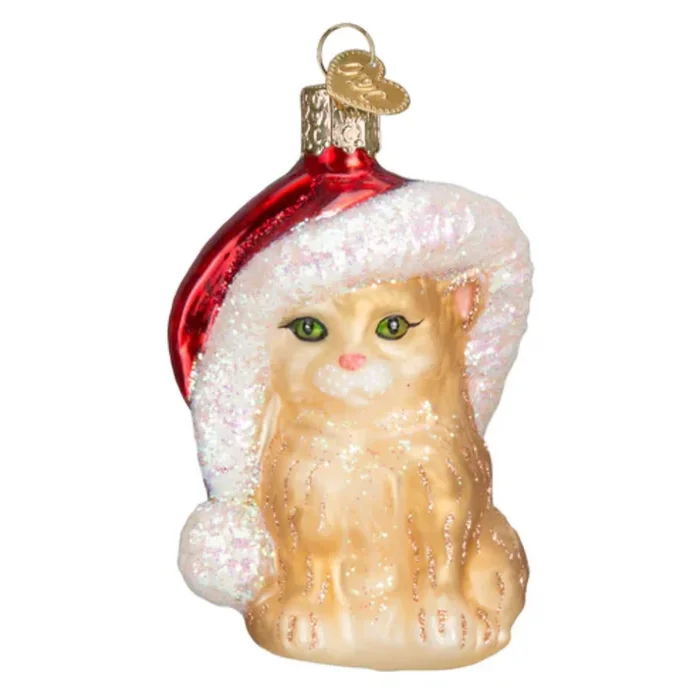 Old World Christmas Santa’s Kitten Ornament