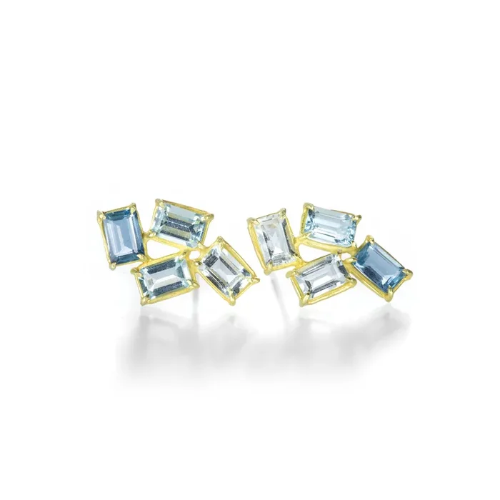 Ombre Aquamarine Tile Studs
