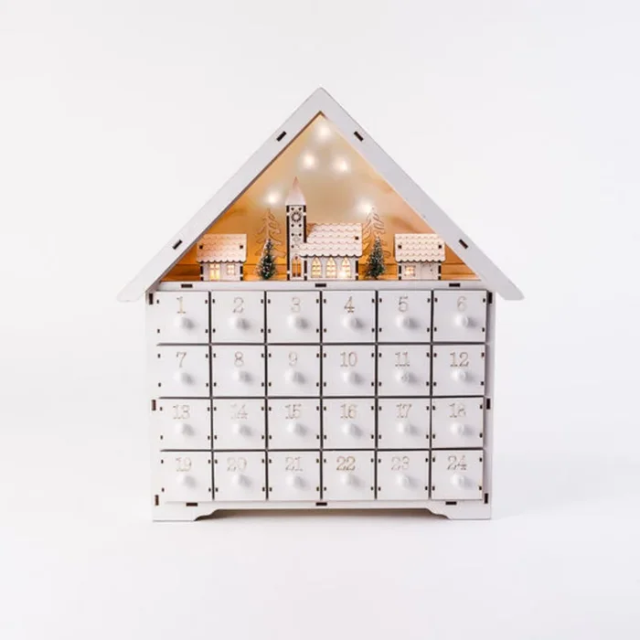 One Hundred 80 Degrees White House Advent with LED Lights