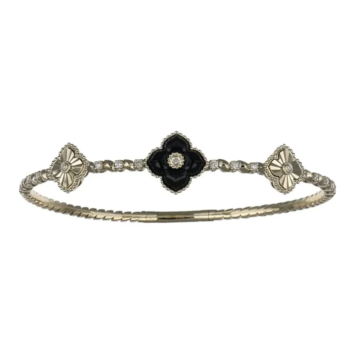Onyx Flexi Bangle (White Diamond 0.31 cts.)