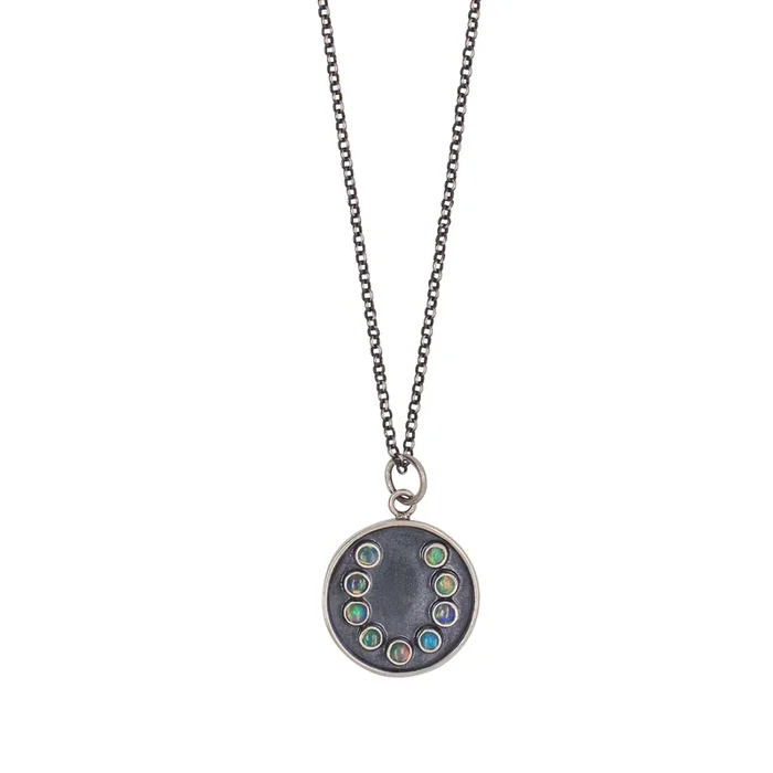 Opal Horseshoe Necklace