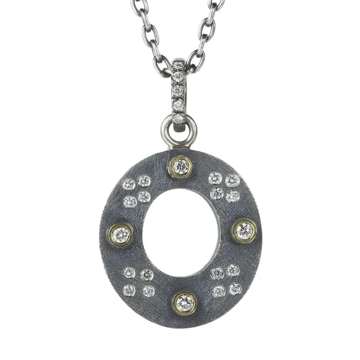 Open Circle Amira Diamond Pendant (Pendant Only)