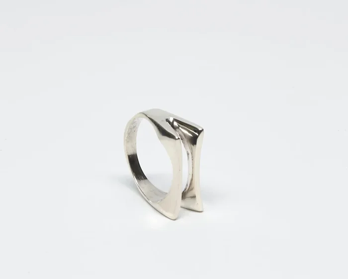 Open Rectangle Sterling Silver Ring