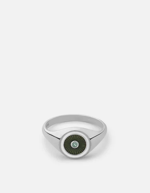 Opus Chalcedony Ring, Sterling Silver/Green