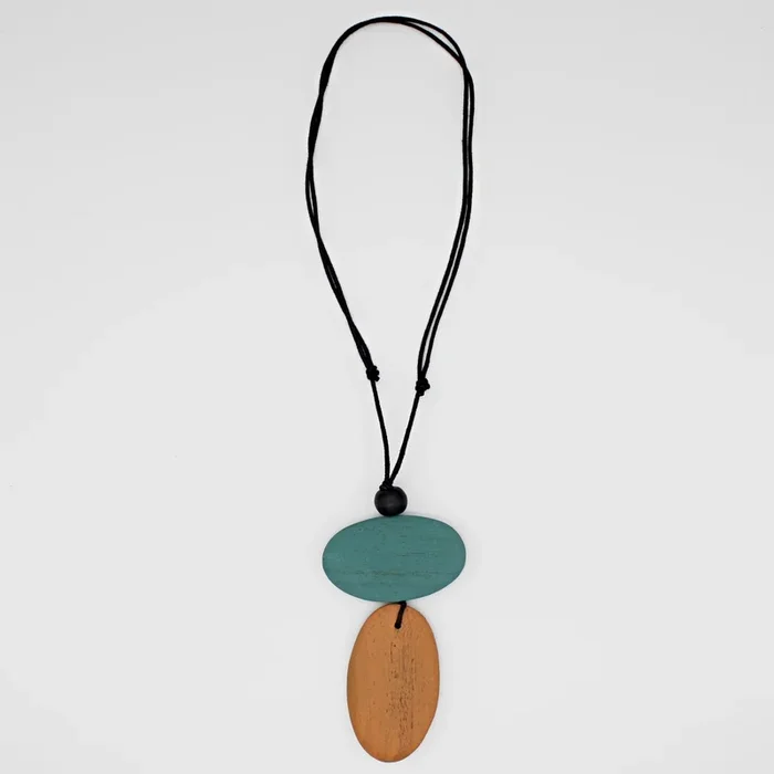Orange Double Bead Alaina Pendant