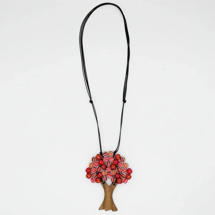 Orange Maple Tree Statement Pendant