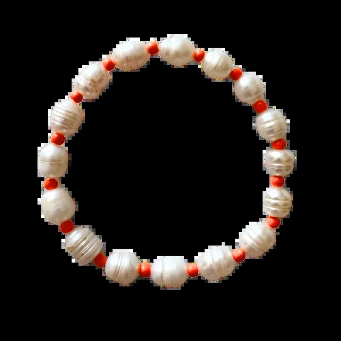 Orange Pearl Anklet