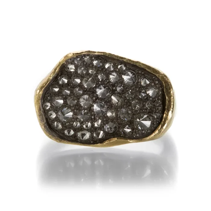 Organic Pave Diamond Ring