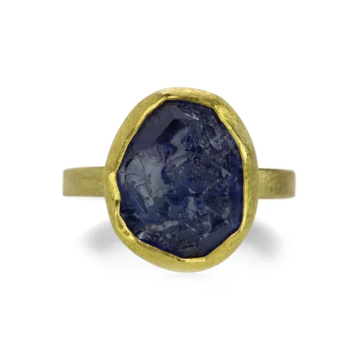 Organic Tanzanite Crystal Ring