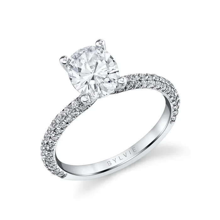 Oval Cut Classic Pave Engagement Ring – Braylin