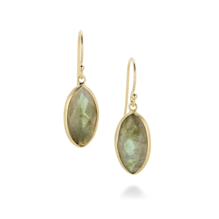 Oval Labradorite Earrings
