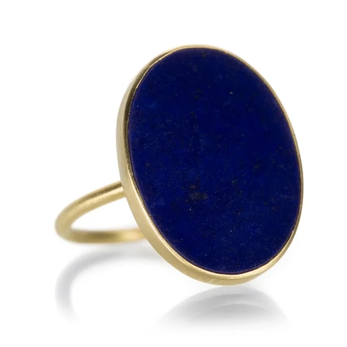 Oval Lapis Slab Ring