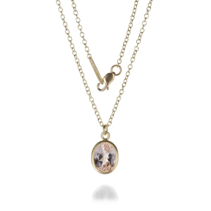 Oval Morganite Necklace