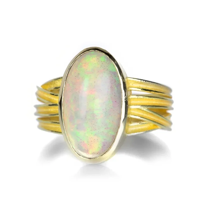 Oval Opal Cabochon Ring