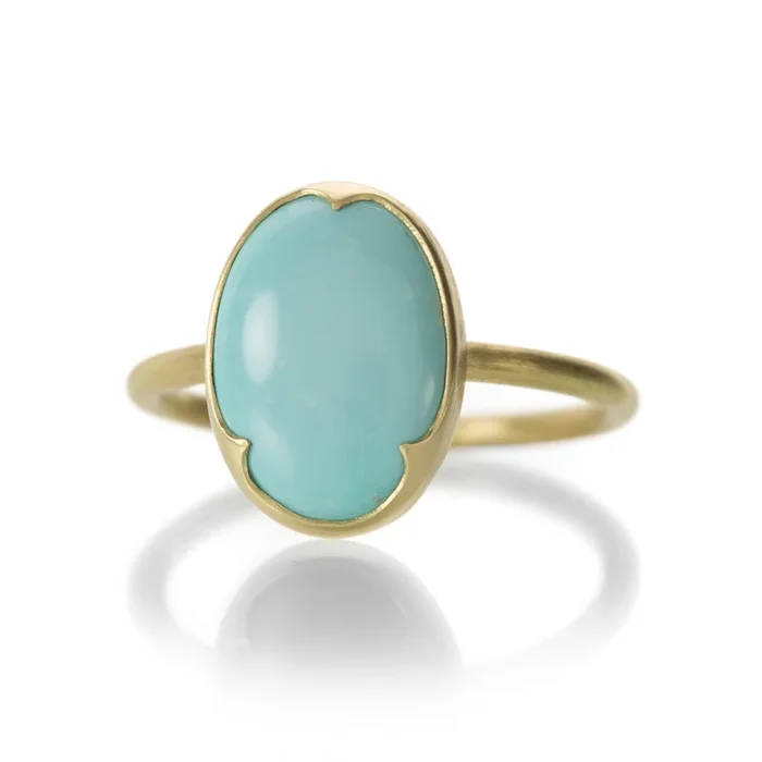 Oval Pale Persian Turquoise Ring