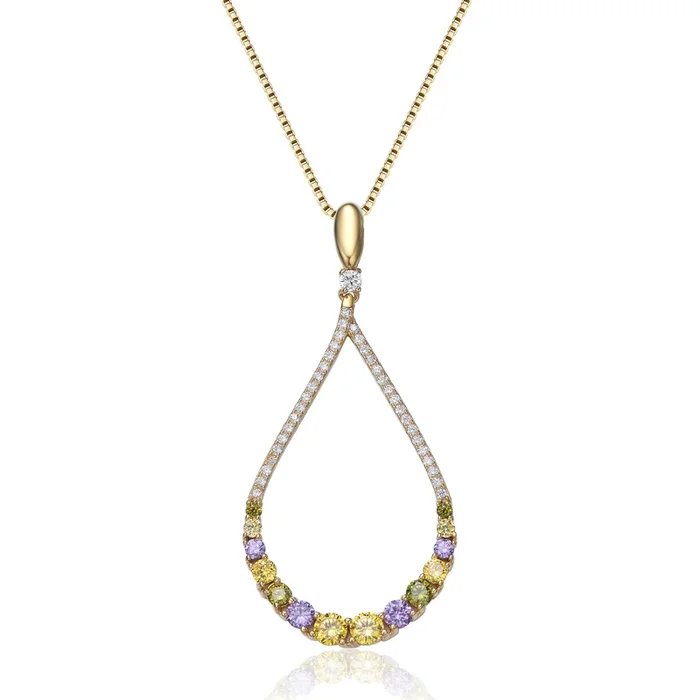 Palette Teardrop Golden Necklace