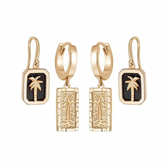 Palm Drop Earring Layering Set