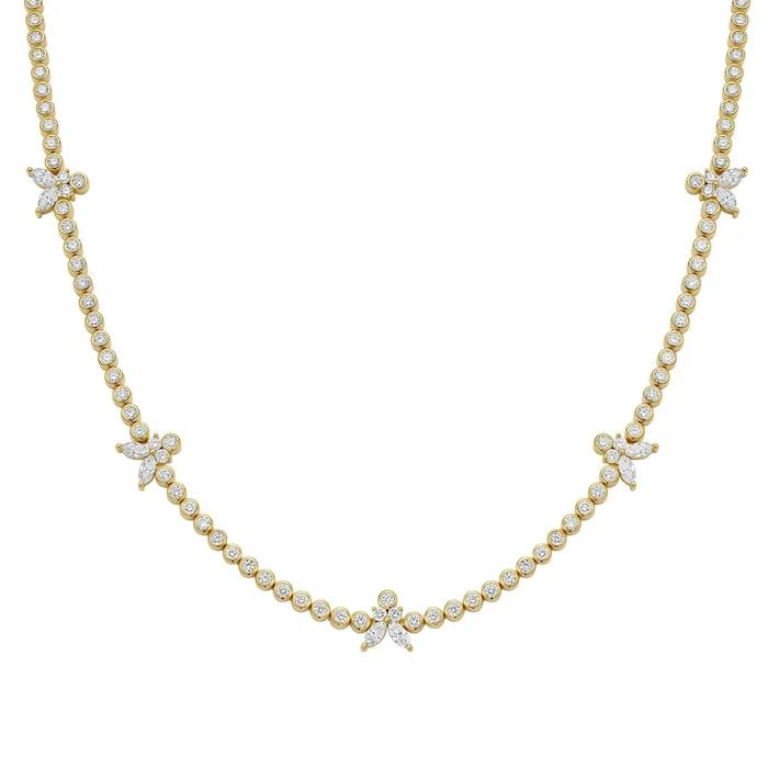 Papillon Diamond Butterfly Tennis Necklace