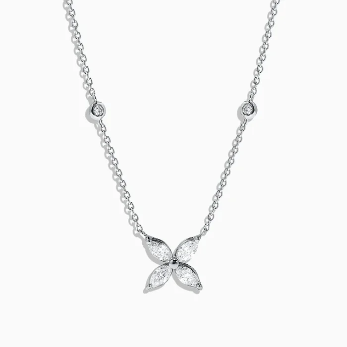 Pave Classica 14K White Gold Diamond Necklace, 0.53 TCW