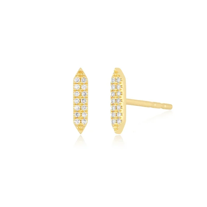 Pavé Diamond “On Point” Stud Earring