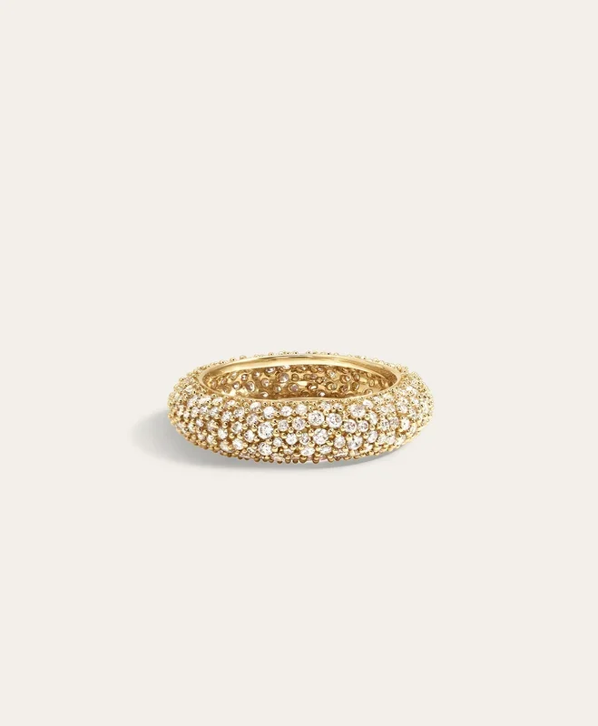 Pavé Diamond Eternity Tube Ring