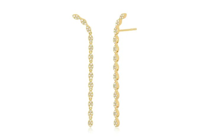 Pavé Diamond Marquise Waterfall Earrings