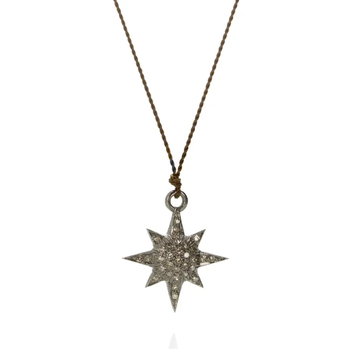 Pave Diamond Sun Necklace