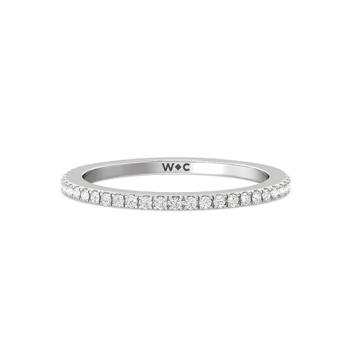 Pave Halo and Shank Wedding Band