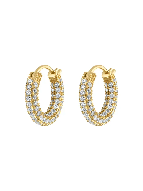 Pave Huggie Earring