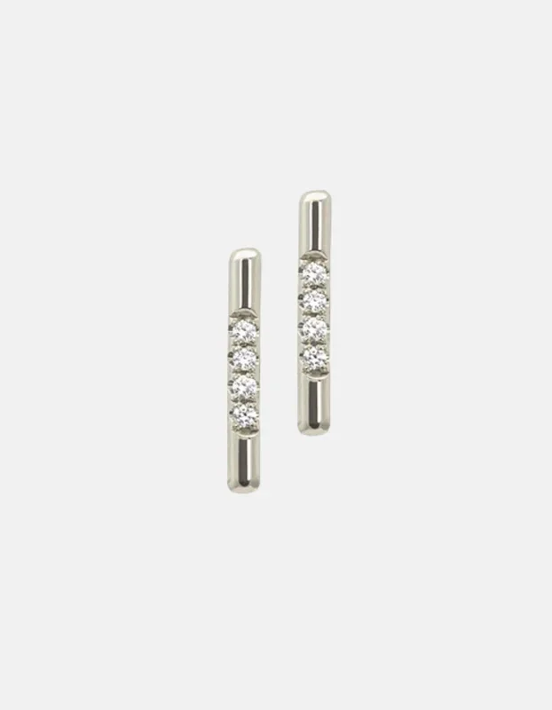 Pavé Linea Stud Earring