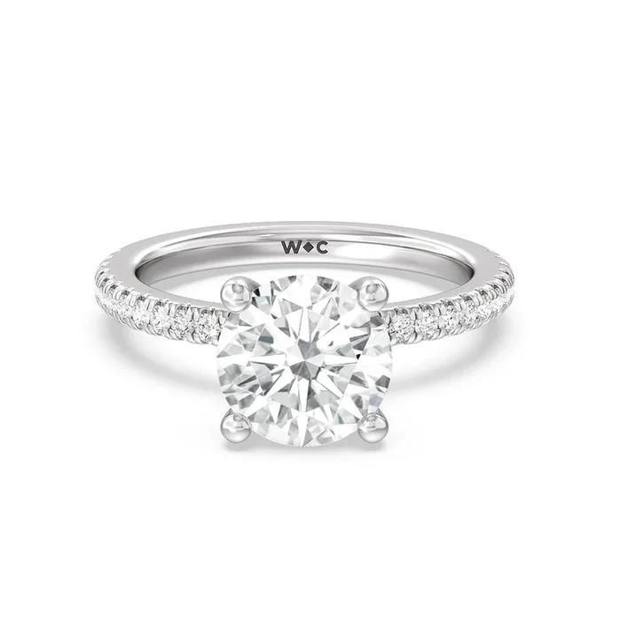 Pave Love Knot Diamond Engagement Ring