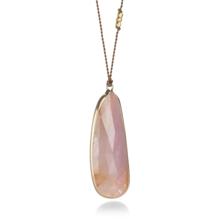 Peach Sapphire Necklace