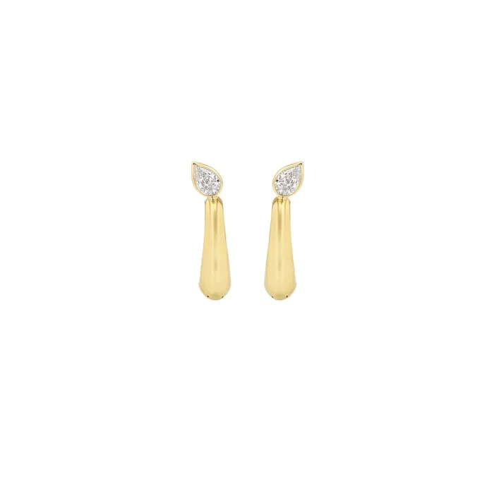 Pear Demi Hoop Earrings