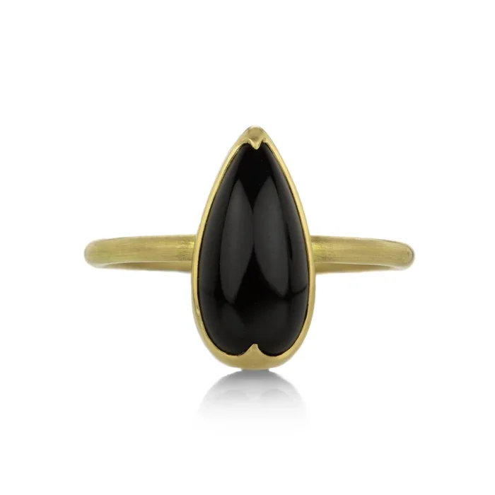 Pear Shaped Onyx Ring
