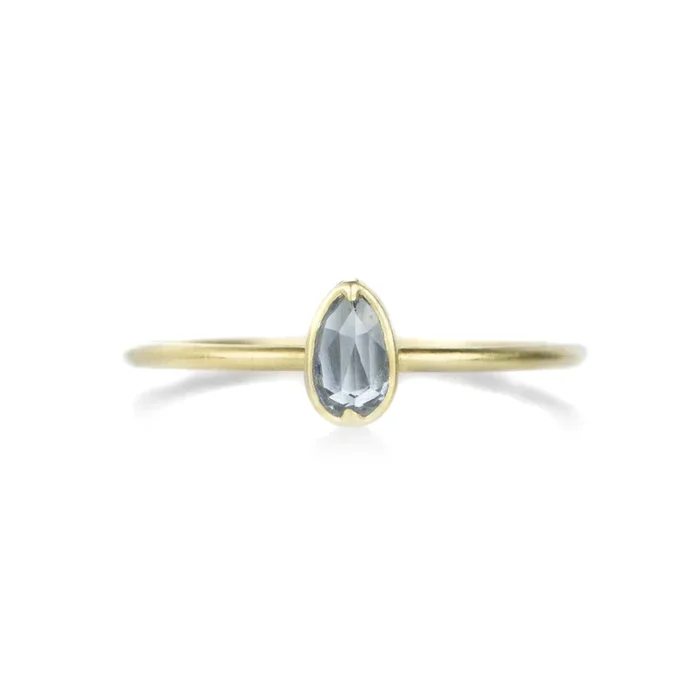 Pear Shaped Pale Blue Sapphire RIng