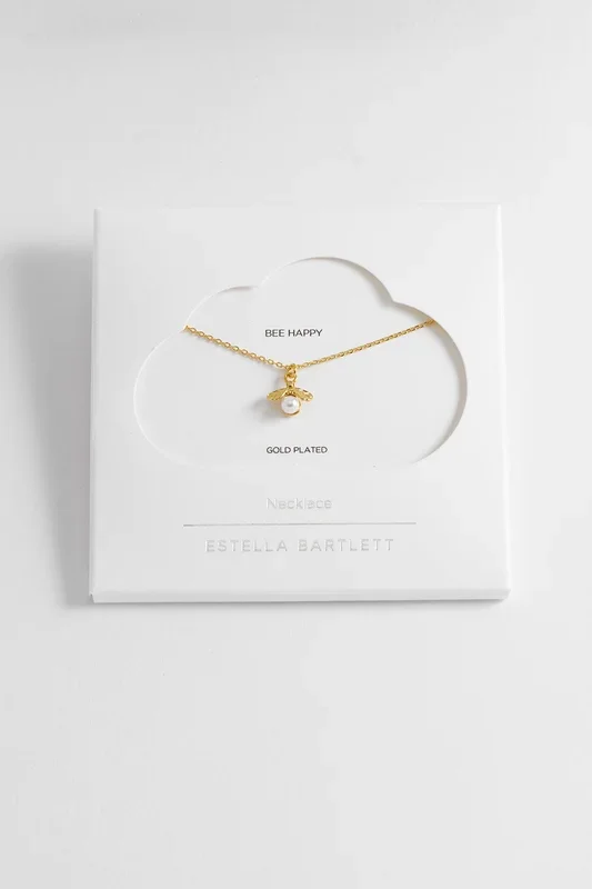 Pearl Bee Pendant Necklace