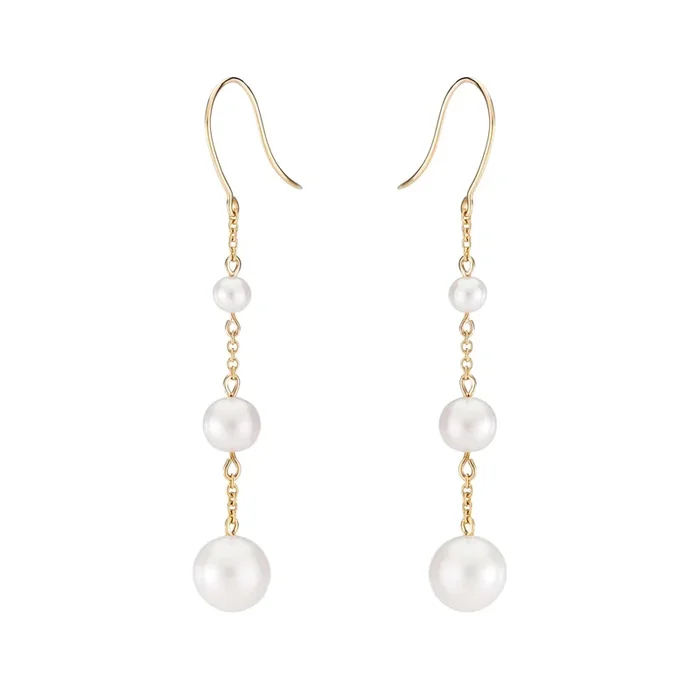 Pearl Chain Drop Earrings